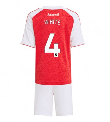 Arsenal Ben White #4 Hjemmebanetrøje Børn 2025-26 Kortærmet (+ Korte bukser)
